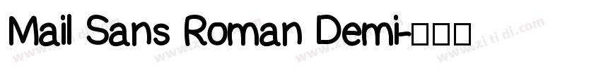 Mail Sans Roman Demi字体转换